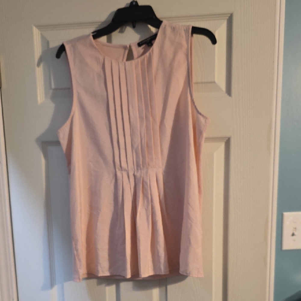Banana Republic Light Pink Pleated Blouse